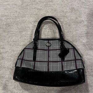 Coach Peyton Cora Glen Plaid Dome Satchel F33319 | Dark Academia Goth Old Money